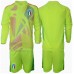 Maillot de foot Italie Gardien Domicile vêtements enfant Europe 2024 Manches Longues (+ pantalon court)